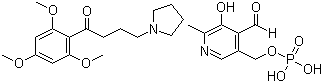 CAS # 104018-07-7, Buflomedil pyridoxal phosphate, (4-Formyl-5-hydroxy-6-methylpyridin-3-yl)methyl dihydrogen phosphate 4-pyrrolidin-1-yl-1-(2,4,6-trimethoxyphenyl)butan-1-one