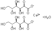 structure of CAS# 1040352-40-6, D-阿拉伯-2-己酮糖酸钙盐水合物