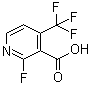 structure of CAS# 1040681-74-0, 2-氟-4-(三氟甲基)吡啶-3-羧酸