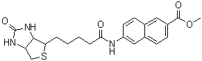 CAS # 1041143-49-0, 6-[[5-(Hexahydro-2-oxo-1H-thieno[3,4-d]imidazol-4-yl)-1-oxopentyl]amino]-2-naphthalenecarboxylic acid methyl ester