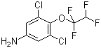 CAS # 104147-32-2, 3,5-Dichloro-4-(1,1,2,2-tetrafluoroethoxy)aniline, 3,5-Dichloro-4-(1,1,2,2-tetrafluoroethoxy)benzenamine