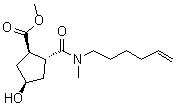 CAS 登录号：1042695-84-0, (1R,2R,4R)-2-[(5-己烯-1-基甲基氨基)羰基]-4-羟基环戊烷羧酸甲酯