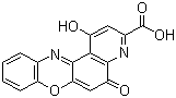 CAS 登录号：1043-21-6, 吡诺克辛, 1-羟基-5-氧-5H-吡啶并-[3,2-a]-吩噁嗪-3-羧酸