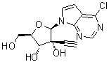 CAS # 1044589-83-4, 4-Chloro-7-(2-C-ethynyl-beta-D-ribofuranosyl)-7H-pyrrolo[2,3-d]pyrimidine