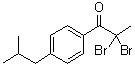 CAS 登录号：104483-05-8, 2,2-二溴-1-[4-(2-甲基丙基)苯基]-1-丙酮