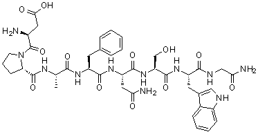 CAS # 104600-89-7, Leukokinin I, L-alpha-Aspartyl-L-prolyl-L-alanyl-L-phenylalanyl-L-asparaginyl-L-seryl-L-tryptophyl-glycinamide