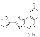 CAS 登录号：104615-18-1, 9-氯-2-(2-呋喃基)[1,2,4]三唑并[1,5-c]喹唑啉-5-胺