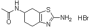 structure of CAS# 104617-50-7, N-(2-Amino-4,5,6,7-tetrahydro-6-benzothiazolyl)acetamide monohydrobromide