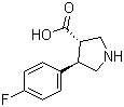 CAS 登录号：1047651-77-3, (3S,4R)-4-(4-氟苯基)吡咯烷-3-羧酸