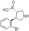 structure of CAS# 1047651-83-1, (3S,4R)-4-(2-溴苯基)吡咯烷-3-羧酸
