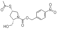 CAS 登录号：104773-40-2, (2S,4S)-4-(乙酰硫基)-2-(羟基甲基)-1-吡咯烷羧酸对硝基苄酯