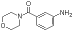 CAS # 104775-65-7, 3-(Morpholin-4-ylcarbonyl)aniline, (3-Aminophenyl)(morpholin-4-yl)methanone, 3-Aminobenzoic acid morpholide, 4-(3-Aminobenzoyl)morpholine
