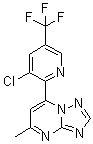 structure of CAS# 1048383-29-4, 7-[3-氯-5-(三氟甲基)-2-吡啶基]-5-甲基-[1,2,4]三氮唑并[1,5-a]嘧啶