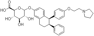 CAS 登录号：1048953-95-2, 葡萄糖苷酸拉索昔芬