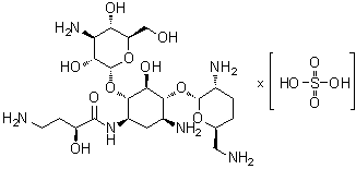 structure of CAS# 104931-87-5, Arbekacin sulfate