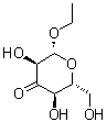 structure of CAS# 104953-08-4, 乙基 beta-D-吡喃核己-3-酮糖苷