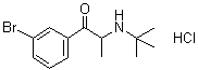 structure of CAS# 1049718-43-5, 1-(3-溴苯基)-2-[(叔丁基)氨基]-1-丙酮盐酸盐