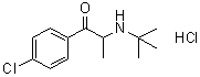 structure of CAS# 1049718-72-0, 1-(4-氯苯基)-2-[(叔丁基)氨基]-1-丙酮盐酸盐