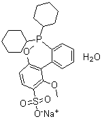 structure of CAS# 1049726-96-6, 2'-(二环己基膦基)-2,6-二甲氧基-[1,1'-联苯]-3-磺酸钠水合物