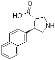 structure of CAS# 1049978-40-6, (3S,4R)-4-(萘-2-基)吡咯烷-3-羧酸