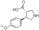 CAS # 1049978-93-9, (3S,4R)-4-(4-Methoxyphenyl)pyrrolidine-3-carboxylic acid