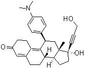 CAS # 105012-15-5, RU 42698, (11beta,17beta)-11-[4-(Dimethylamino)phenyl]-17-hydroxy-17-(3-hydroxy-1-propyn-1-yl)-estra-4,9-dien-3-one