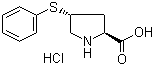 structure of CAS# 105107-84-4, 顺式-4-苯硫基-L-脯氨酸盐酸盐
