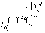 CAS # 105186-33-2, (7alpha,17alpha)-3,3-Dimethoxy-7-methyl-19-norpregn-5(10)-en-20-yn-17-ol