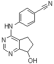 CAS 登录号：105365-76-2, 4-(4-氰基苯胺基)-6,7-二氢-7-羟基-5H-环戊二烯并[d]嘧啶