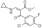 structure of CAS# 105392-26-5, 2,4-Dichloro-alpha-[(cyclopropylamino)methylene]-5-fluoro-beta-oxobenzenepropanoic acid methyl ester
