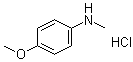 structure of CAS# 10541-33-0, 4-Methoxy-N-methylbenzenamine hydrochloride