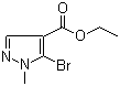 structure of CAS# 105486-72-4, Ethyl 5-bromo-1-methyl-1H-pyrazole-4-carboxylate