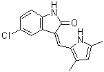 structure of CAS# 1055412-47-9, (3Z)-5-氯-3-[(3,5-二甲基-1H-吡咯-2-基)亚甲基]-1,3-二氢-2H-吲哚-2-酮