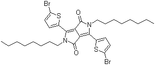 structure of CAS# 1057401-13-4, 3,6-双(5-溴-2-噻吩基)-2,5-二氢-2,5-二辛基吡咯并[3,4-c]吡咯-1,4-二酮
