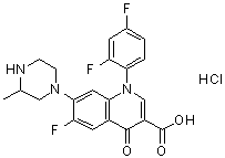 structure of CAS# 105784-61-0, 替马沙星盐酸盐