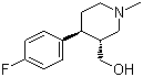 structure of CAS# 105812-81-5, (3S,4R)-4-(4-Fluorophenyl)-3-hydroxymethyl-1-methylpiperidine
