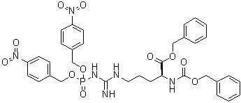 CAS # 105975-49-3, N2-Carboxy-N5-phosphonoamidino-ornithine dibenzyl bis(p-nitrobenzyl) ester