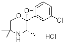 CAS # 106083-71-0, Radafaxine hydrochloride, (2S,3S)-2-(3-Chlorophenyl)-3,5,5-trimethyl-2-morpholinol hydrochloride, BW 306U, GW 353162A