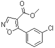 CAS # 1065074-27-2, 5-(3-Chlorophenyl)-4-isoxazolecarboxylic acid methyl ester