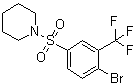 structure of CAS# 1065074-37-4, 1-[[4-Bromo-3-(trifluoromethyl)phenyl]sulfonyl]piperidine