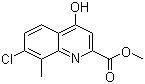 structure of CAS# 1065074-49-8, 7-氯-4-羟基-8-甲基喹啉-2-甲酸甲酯