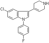 CAS # 106516-07-8, 5-Chloro-1-(4-fluorophenyl)-3-(1,2,3,6-tetrahydro-4-pyridinyl)-1H-indole