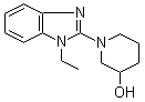 structure of CAS# 1065483-91-1, 1-(1-乙基-1H-苯并咪唑-2-基)-3-哌啶醇