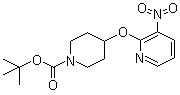 structure of CAS# 1065484-06-1, 4-[(3-硝基-2-吡啶基)氧基]-1-哌啶羧酸叔丁酯