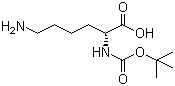 structure of CAS# 106719-44-2, N-(叔丁氧羰基)-D-赖氨酸