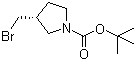 structure of CAS# 1067230-65-2, (3R)-3-溴甲基-1-吡咯烷甲酸叔丁酯