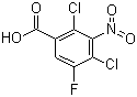 structure of CAS# 106809-14-7, 2,4-二氯-5-氟-3-硝基苯甲酸