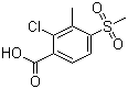 2-氯-3-甲基-4-甲基磺酰基苯甲酸分子结构 (CAS 106904-09-0)