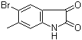 structure of CAS# 106976-23-2, 5-Bromo-6-methylisatin