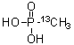 甲基膦酸-<sup>13</sup>C分子结构 (CAS 106976-96-9)